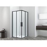Sanotechnik kotna tuš kabina Slimline, črna, 100x200 cm | Shoptok.si