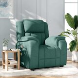 vidaXL Masažni naslanjač temno zeleno blago | Shoptok.si