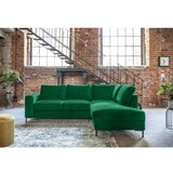 Miuform Temno zelena žametna raztegljiva kotna sedežna garnitura (desni kot) Lofty Lilly – | Shoptok.si