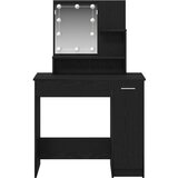  LEDtoaletni stolić u crnom hrastu - 86.5 x 35 x 136 cm | shoptok.hr