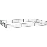  Ograda za pse s 20 panela crna 100 x 50 cm čelik obložen prahom | Eponuda.ba