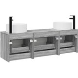  Set ormarića za kupaonicu 3 kom. Siva Sonoma 49 x 44,5 x 65,5 cm | shoptok.hr