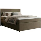 MID.YOU BOXSPRING POSTELJA 140 cm x 200 cm , tekstil, leseni material peščene barve | Shoptok.si