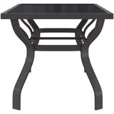 vidaXL Vrtni stol sivo-crni 180 x 80 x 70 cm od čelika i stakla | shoptok.hr