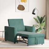 SOFA na razvlačenje Singl s kotačima Tamnozelena Baršun | shoptok.hr