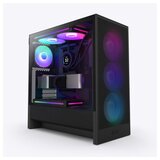 NZXT H5 Flow Black RGB mini-ITX, Micro-ATX, ATX, Mid-tower, 4x F120Q Fans | Eponuda.ba