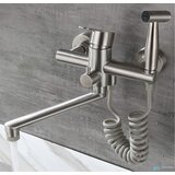 EYN Stenska kuhinjska armatura z dodatnim tušem | Pipa WK1124 — Črna | Shoptok.si
