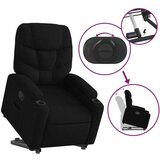  Naslonjač na podizanje od tkanine crni | shoptok.hr