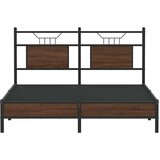 vidaXL okvir kreveta bez madraca smeđi hrast 140x190 cm izrađeno drvo | shoptok.hr