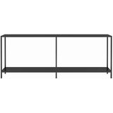 Konzolni stol crni 200 x 35 x 75,5 cm od kaljenog stakla | shoptok.hr