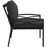  Vrtna stolica sa sivim jastucima 68 x 76 x 79 cm čelična | shoptok.hr
