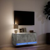  Zidni TV ormarić s LED svjetlima boja betona 80x31x38 cm | shoptok.hr