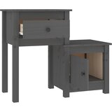  Noćni ormarići 2 kom sivi 79,5x38x65,5 cm od masivne borovine | Eponuda.com