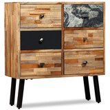  Komoda sa 6 Ladica od Masivne Obnovljene Tikovine 70x30x76 cm | shoptok.hr