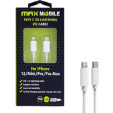 DATA kabl za iphone Maxmobile Lightning-Type C PD 3A 20W 1,5m Bijeli | Eponuda.ba