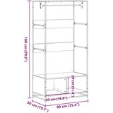 vidaXL Ormar boja dimljenog hrasta 90x50x180 cm od konstruiranog drva | shoptok.hr
