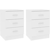  Noćni ormarići 2 kom bijeli 38 x 35 x 56 cm od iverice | shoptok.hr