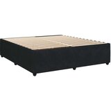  LED okvir za krevet s madracem Crna 180 x 200 cm Baršun - Crna 180 x 200 cm Dizajn s rombovima | shoptok.hr
