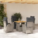 vidaXL 5-dijelni vrtni blagovaonski set sivi od poliratana | shoptok.hr