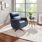 XXXL Tv-fotelj Riva, Temno Modra, Žamet, Relax Funkcija | Shoptok.si
