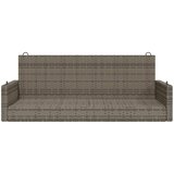  Klupa za ljuljanje siva 119 x 56 x 48 cm od poliratana | shoptok.hr