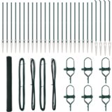 vidaXL Heksagonalna ograja Zelena 1,5x50 m Jeklo, Ograjne stebre s spike 13 kos Ø32 mm 170 cm Galvanizirano jeklo | Shoptok.si