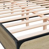  Okvir za krevet boja hrasta 160x200 cm konstruiran drvo i metal | shoptok.hr