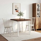  60 x 55 x 75 cm Čvrsto drvo akacije Tamno smeđa i bijela | shoptok.hr