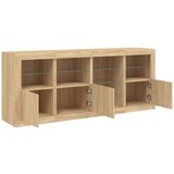 vidaXL Komoda s LED svjetlima boja hrasta sonome 164 x 37 x 67 cm | shoptok.hr