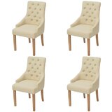  Jedilni stoli 4 kosi krem blago | Shoptok.si
