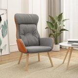 vidaXL stol za sproščanje svetlo sivo blago in PVC Cene