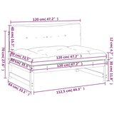  Srednja sofa boja meda 120x80 cm od masivne borovine Smeđa | shoptok.hr