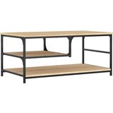 Maison Chic Klubska mizica - kavna mizica - Nizka mizica sonoma hrast 90x49x40 cm inženirski les, (21753198) u
