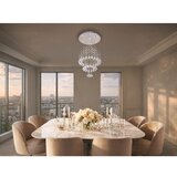  LED Kristalno stropno svetlo NAURU LED/24W/230V prečnik 40 cm sjajni hrom + daljinski upravljač | Eponuda.com