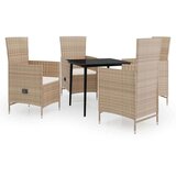  5-dijelni vrtni blagovaonski set s jastucima bež | shoptok.hr