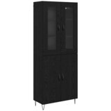  Highboard Bijeli i crni hrast 69,5 x 34 x 180 cm | shoptok.hr