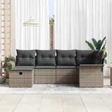  Sjedeća garnitura za vrt 6 kom. Poli ratan Smeđa 242,5 x 132,5 x 85 cm | shoptok.hr