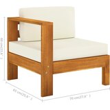  Vrtni set za sjedenje s jastucima, 7 dijelova, 100 x 60 cm, akacija | shoptok.hr
