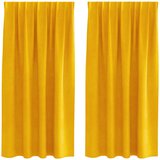  Zavjese za zamračivanje 2 pcs Žuta 140 x 175 cm Baršun | shoptok.hr