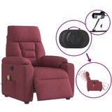 vidaXL Električni masažni naslonjač od tkanine crvena boja vina | shoptok.hr
