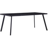  Blagovaonski stol crni 160 x 80 x 75 cm od kaljenog stakla | shoptok.hr