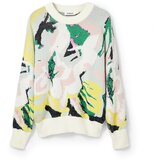 Desigual Pulover 'TROPI' bež / žuta / zelena / svijetloroza Cijene
