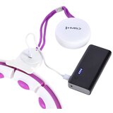  Hhm17 hula hop bijelo/ljubičasto magnetski s utegom + brojač hms | shoptok.hr