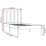  Za krevet od masivne borovine 100 x 200 cm | shoptok.hr