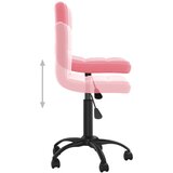  Okretna uredska stolica ružičasta baršunasta | shoptok.hr