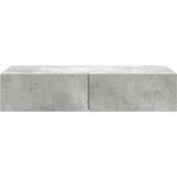 vidaXL Stenska polica s predali betonsko siv 80x33x17 cm inž. les | Shoptok.si