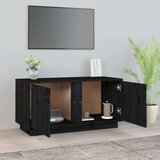 TV omarica črna 80x35x40,5 cm trdna borovina, (20730675) | Shoptok.si