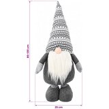  Božićni patuljak s rastezljivim nogama Siva 130 cm Poliester | shoptok.hr
