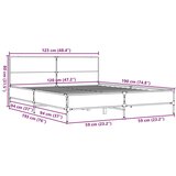  Posteljni okvir sonoma hrast 120x190 cm inž. les in kovina | Shoptok.si