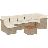 Maison Chic Seti vrtnega pohištva - Vrtna garnitura - Vrtni pohištvo set 8-delna z blazinami bež poli ratan, (21803037) | Shoptok.si